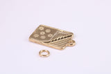 Sleeping Bag Charm, Traditional Charm, Made from Solid Yellow Gold, British Hallmarked, Complete with Attachment Link