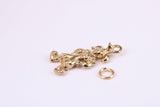 Jester Charm, Made from Solid Yellow Gold, British Hallmarked, Complete with Attachment Link