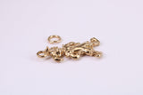Jester Charm, Made from Solid Yellow Gold, British Hallmarked, Complete with Attachment Link
