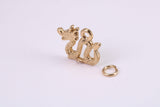 Chinese Dragon Charm, Made from Solid Cast Yellow Gold, British Hallmarked, Complete with Attachment Link