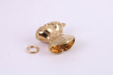 Corset Charm, Traditional Charm, Made from Solid Yellow Gold, British Hallmarked, Complete with Attachment Link