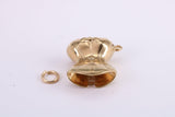 Corset Charm, Traditional Charm, Made from Solid Yellow Gold, British Hallmarked, Complete with Attachment Link