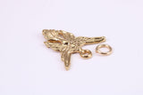 Angel / Fairy Charm, Traditional Charm, Made from Solid Yellow Gold, British Hallmarked, Complete with Attachment Link