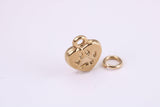 Love My Dog Charm, Made from Solid Cast Yellow Gold, British Hallmarked, Complete with Attachment Link