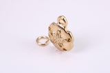 Star Fish Fossil Charm, Made from Solid Yellow Gold, British Hallmarked, Complete with Attachment Link