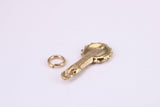 Banjo Charm, Traditional Charm, Made from Solid Yellow Gold, British Hallmarked, Complete with Attachment Link