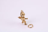Leprechaun Charm, Traditional Charm, Made from Solid Yellow Gold, British Hallmarked , Complete with Attachment Link