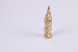Iconic London Big Ben Charm, Traditional Charm, Made from Solid Yellow Gold, British Hallmarked, Complete with Attachment Link