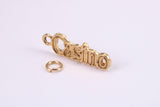 Casino Charm, Made from Solid Yellow Gold, British Hallmarked, Complete with Attachment Link