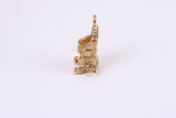 Throne Charm, Made from Solid Cast Yellow Gold, British Hallmarked, Complete with Attachment Link