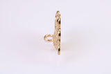 Octopus Charm, Made from Solid Yellow Gold, British Hallmarked, Complete with Attachment Link