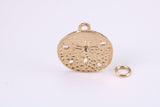 Star Fish Fossil Charm, Made from Solid Yellow Gold, British Hallmarked, Complete with Attachment Link