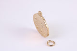 Star Fish Fossil Charm, Made from Solid Yellow Gold, British Hallmarked, Complete with Attachment Link