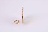 Flower Fossil Charm, Traditional Charm, Made from Solid Yellow Gold, British Hallmarked, Complete with Attachment Link