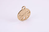 Flower Fossil Charm, Traditional Charm, Made from Solid Yellow Gold, British Hallmarked, Complete with Attachment Link