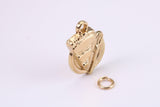 Slice of Cake Charm, Traditional Charm, Made from Solid Cast Yellow Gold, British Hallmarked