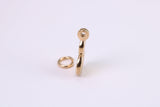 Spiral of Life Charm, Made from Solid Cast Yellow Gold, British Hallmarked, Complete with Attachment Link