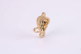 Sea Shell Charm, Made from Solid Cast Yellow Gold, British Hallmarked, Complete with Attachment Link