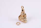 Buddha Charm, Traditional Charm, Made from Solid Yellow Gold, British Hallmarked, Complete with Attachment Link
