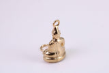 Buddha Charm, Traditional Charm, Made from Solid Yellow Gold, British Hallmarked, Complete with Attachment Link