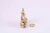 Buddha Charm, Traditional Charm, Made from Solid Yellow Gold, British Hallmarked, Complete with Attachment Link