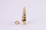 Sea Shell Charm, Traditional Charm, Made from Solid Yellow Gold, British Hallmarked, Complete with Attachment Link