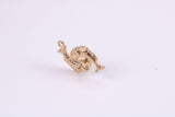 Salmon Fish Charm, Traditional Charm, Made from Solid Yellow Gold, British Hallmarked, Complete with Attachment Link