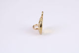 Foot Ball Charm, Traditional Charm, Made from Solid Yellow Gold, British Hallmarked, Complete with Attachment Link
