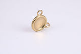 Foot Ball Charm, Traditional Charm, Made from Solid Yellow Gold, British Hallmarked, Complete with Attachment Link