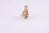 Sea Shell Charm, Traditional Charm, Made from Solid Yellow Gold, British Hallmarked, Complete with Attachment Link