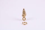 Sea Shell Charm, Traditional Charm, Made from Solid Yellow Gold, British Hallmarked, Complete with Attachment Link