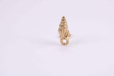 Sea Shell Charm, Traditional Charm, Made from Solid Yellow Gold, British Hallmarked, Complete with Attachment Link