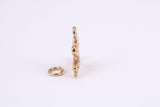 Love Jazz Charm, Made from Solid Cast Yellow Gold, British Hallmarked, Complete with Attachment Link