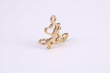 Love Jazz Charm, Made from Solid Cast Yellow Gold, British Hallmarked, Complete with Attachment Link