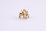 Deer and Fawn Charm, Traditional Charm, Made from Solid Yellow Gold, British Hallmarked, Complete with Attachment Link