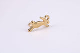 Hare Charm, Made from Solid Yellow Gold, British Hallmarked, Complete with Attachment Link