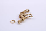 Arabian Camel Charm, Traditional Charm, Made from Solid 9ct Yellow Gold, British Hallmarked, Complete with Attachment Link