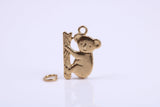 Koala Bear Charm, Traditional Charm, Made from Solid 9ct Yellow Gold, British Hallmarked, Complete with Attachment Link
