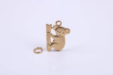Koala Bear Charm, Traditional Charm, Made from Solid 9ct Yellow Gold, British Hallmarked, Complete with Attachment Link