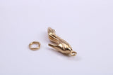 Stiletto Charm, Traditional Charm, Made from Solid 9ct Yellow Gold, British Hallmarked, Complete with Attachment Link