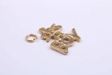 It's A Boy Charm, Traditional Charm, Made from Solid 9ct Yellow Gold, British Hallmarked, Complete with Attachment Link