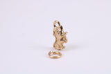 Mouse Charm, Traditional Charm, Made from Solid Yellow Gold, British Hallmarked, Complete with Attachment Link