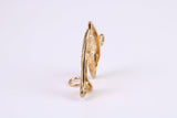 Fish Charm, Traditional Charm, Made from Solid Yellow Gold, British Hallmarked, Complete with Attachment Link