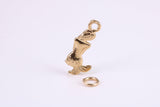 Mermaid Charm, Traditional Charm, Made from Solid Yellow Gold, British Hallmarked, Complete with Attachment Link