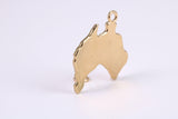 Australia Charm, Traditional Charm, Made from Solid Yellow Gold, British Hallmarked, Complete with Attachment Link