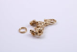 Stallion Charm, Made from Solid Cast Yellow Gold, British Hallmarked, Complete with Attachment Link