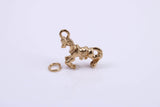 Stallion Charm, Made from Solid Cast Yellow Gold, British Hallmarked, Complete with Attachment Link