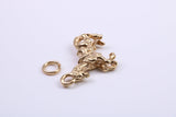 Stallion Charm, Made from Solid Cast Yellow Gold, British Hallmarked, Complete with Attachment Link