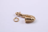 Saxophone Charm, Made from Solid Cast Yellow Gold, British Hallmarked, Complete with Attachment Link