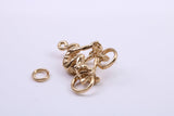 Cyclist Charm, Traditional Charm, Made from Solid 9ct Yellow Gold, British Hallmarked, Complete with Attachment Link